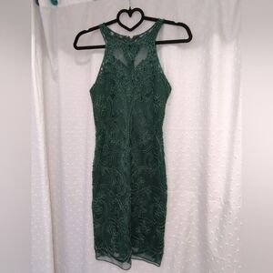 Windsor Emerald Beaded Prom Homecoming Dress Wicked Green Fairy Wedding Guest S